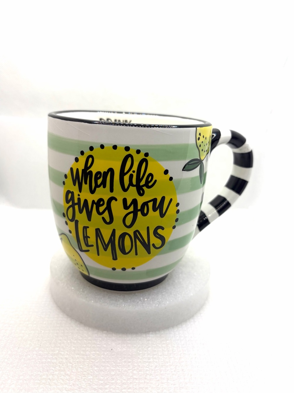 Glory Haus "When life gives you lemons" Artist Kalyn Dunks ceramic coffee mug